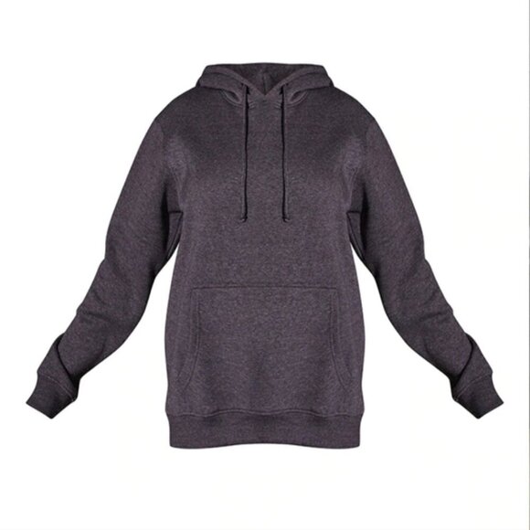 PLT Recycled Charcoal Oversize Sweat Hoodie L NWT Gray Black - Picture 1 of 8